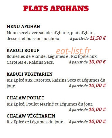 Nice choices — carte page 3
