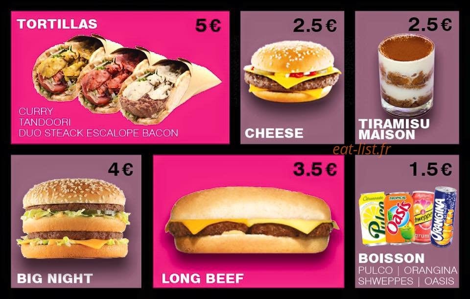 Night Food — carte page 2