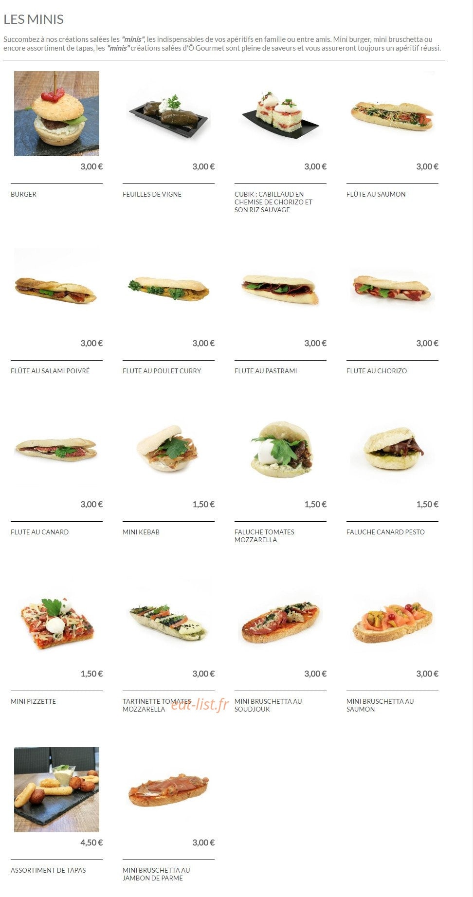 Ô Gourmet — carte page 9