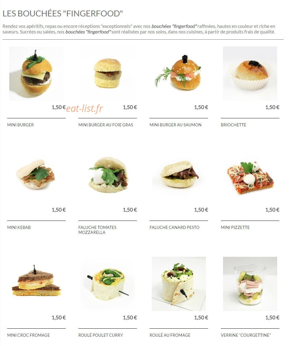Ô Gourmet — carte page 1
