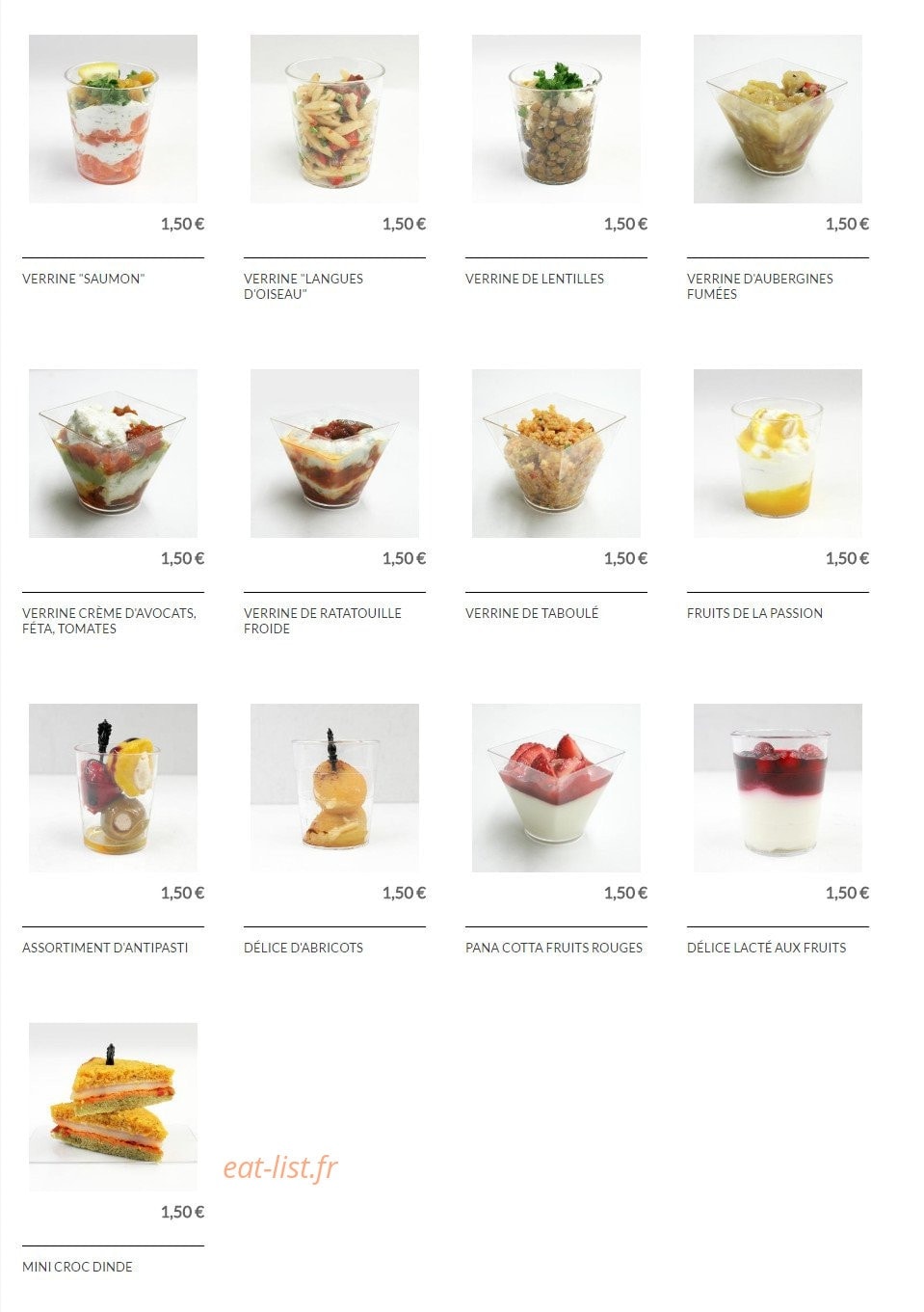 Ô Gourmet — carte page 2