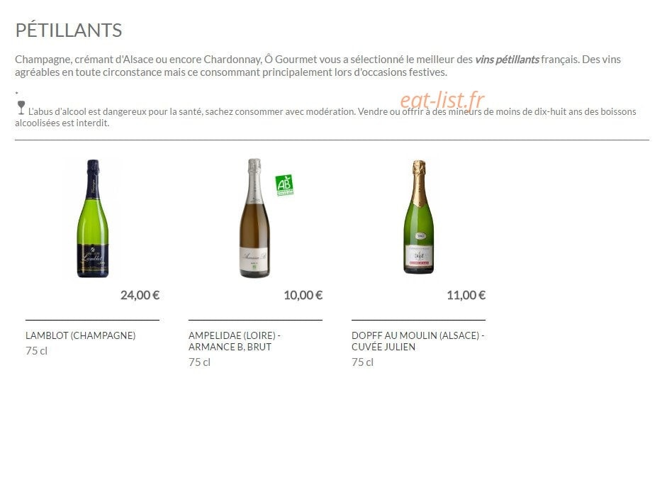 Ô Gourmet — carte page 17