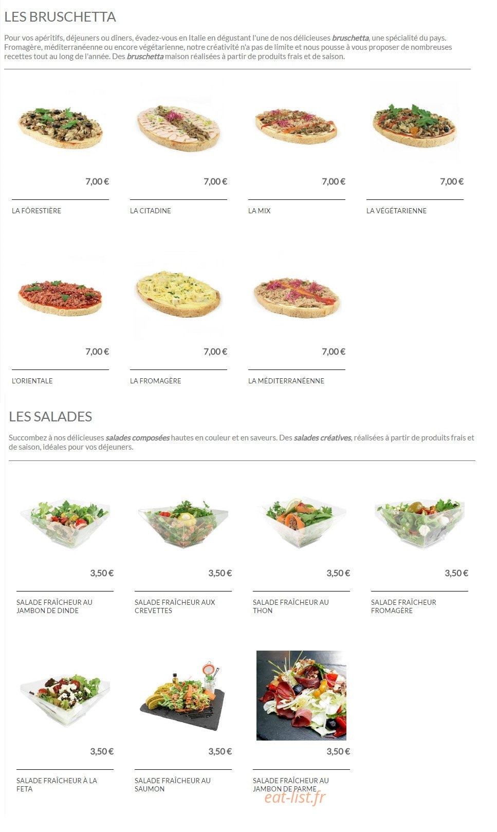 Ô Gourmet — carte page 11