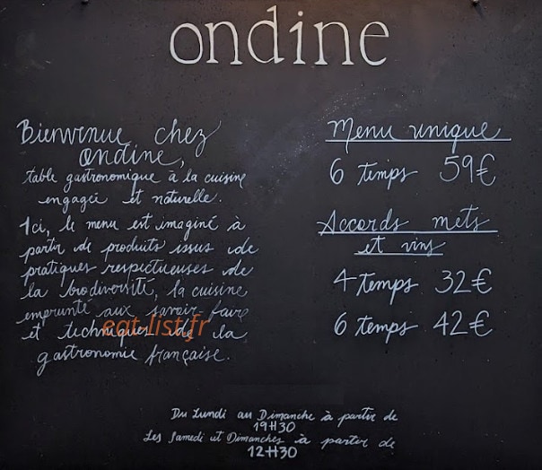 Ondine — carte page 1