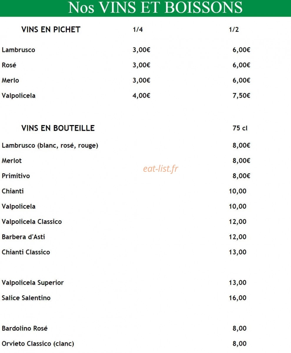 Pasta et ravioli — carte page 3