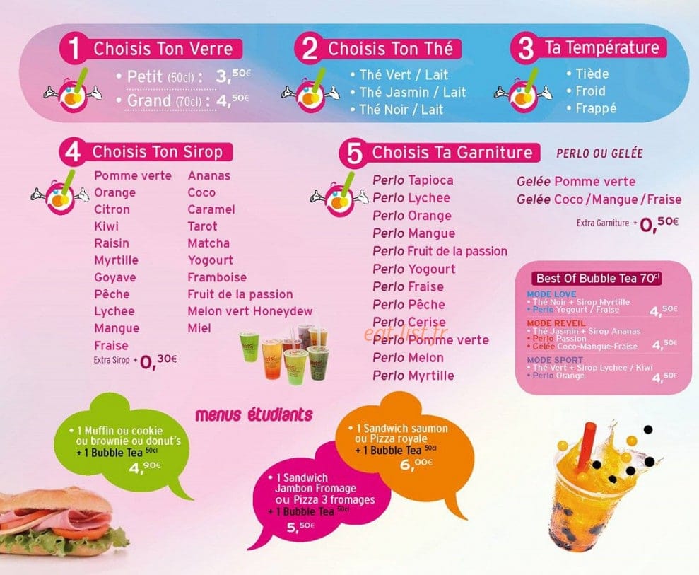 Perlodrink — carte page 3