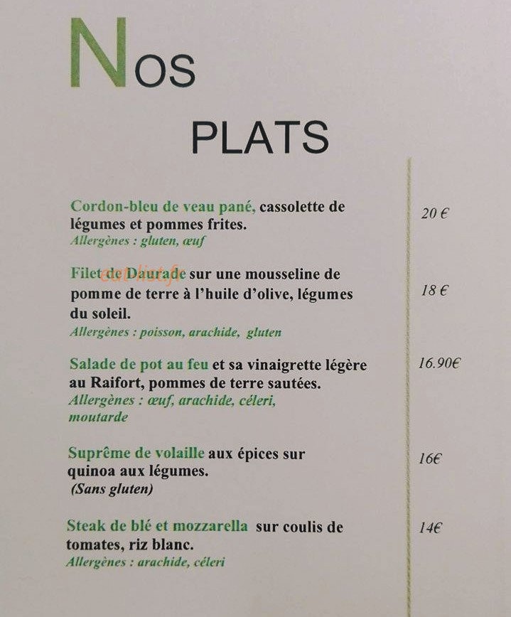 Philippe Kirn Traiteur — carte page 1