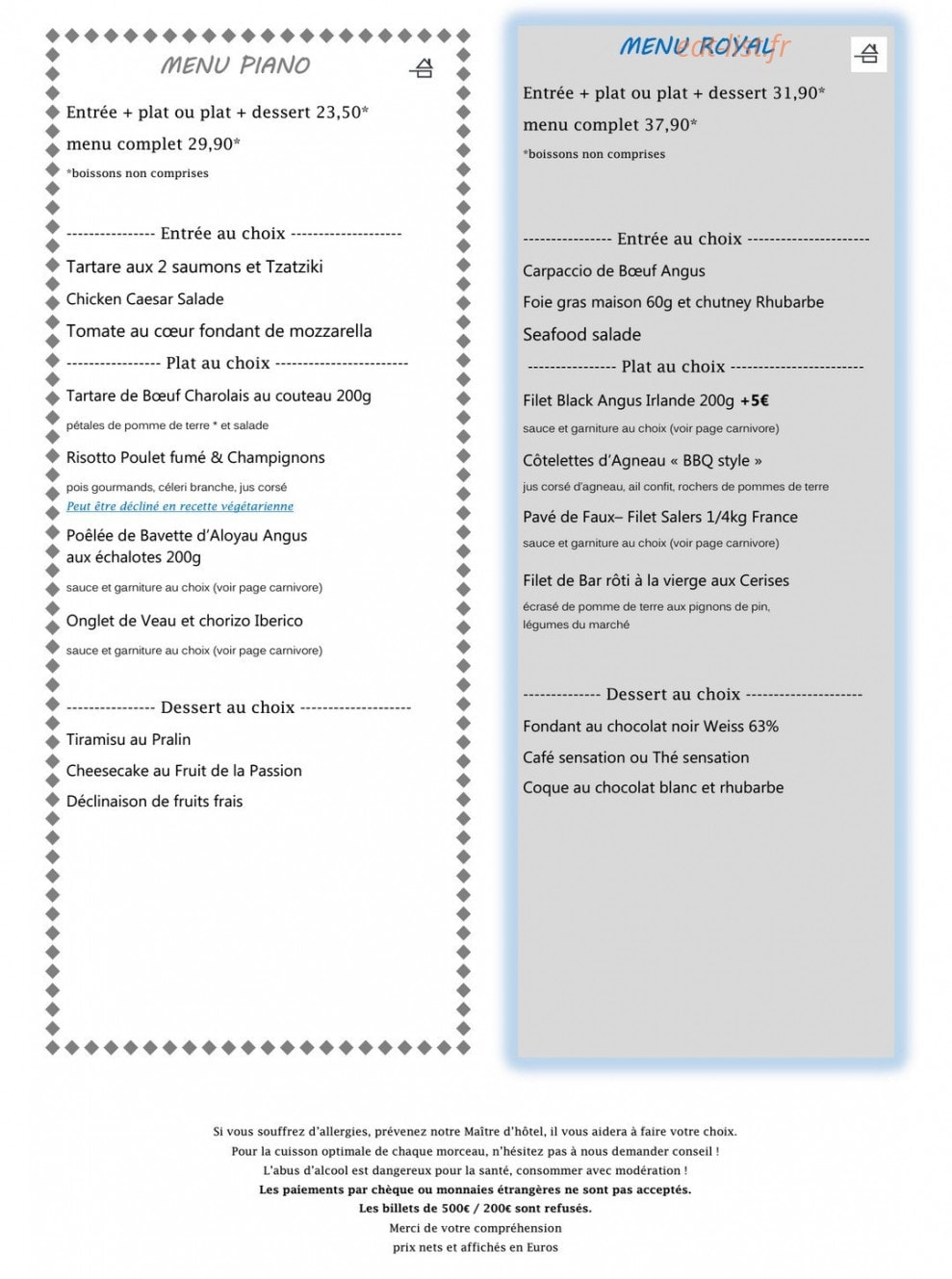 Piano grill — carte page 4