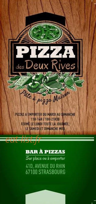 Pizza Des Deux Rives — carte page 1