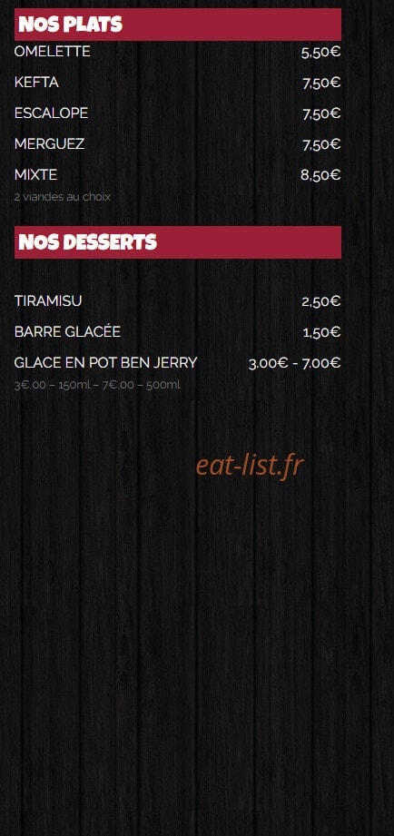 Pizza Le Quartier — carte page 6