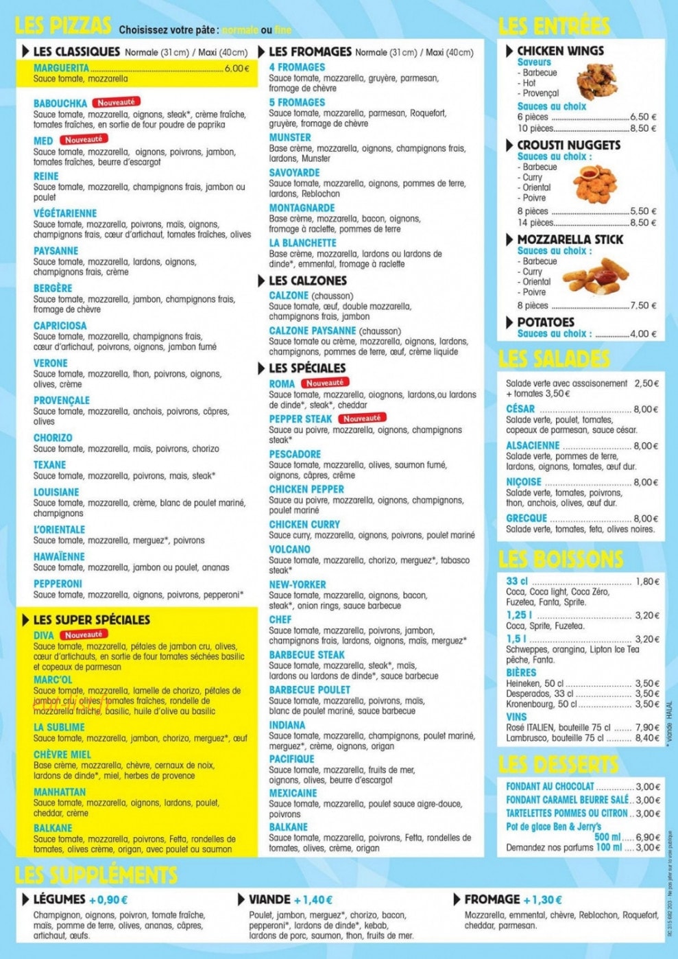 Pizza Marc'Ol — carte page 2