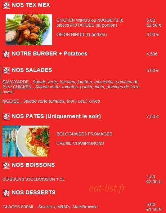 Pizza Renard — carte page 3