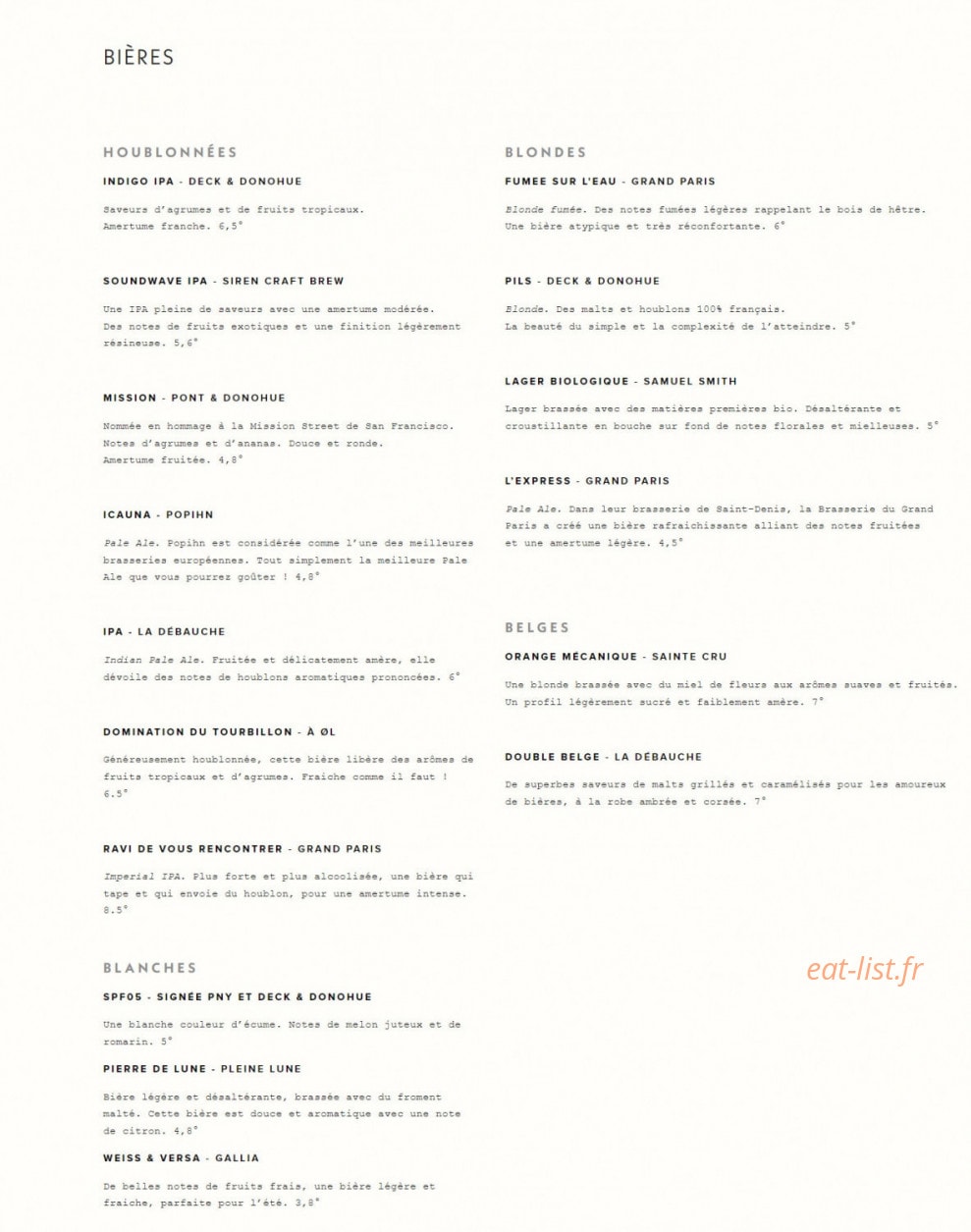 Pny Burger — carte page 4