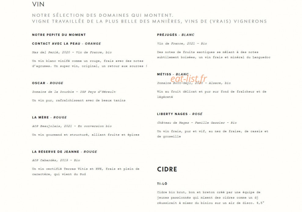 Pny Burger — carte page 6
