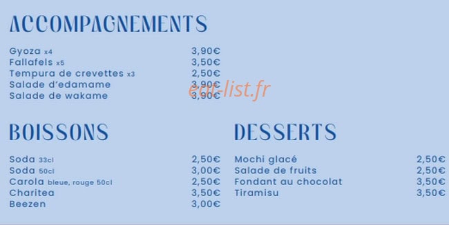 Pokey Bar — carte page 2