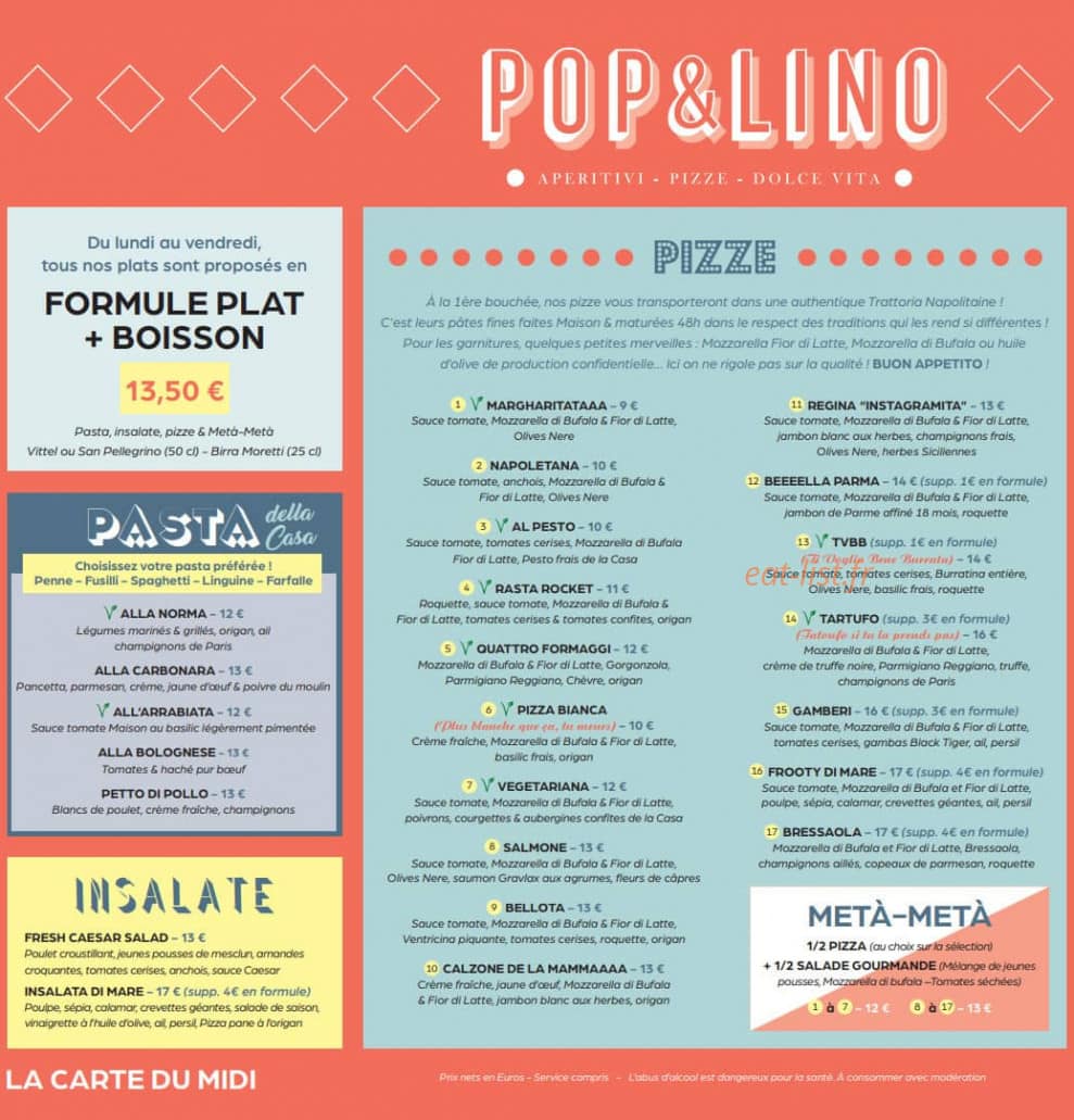 Pop & Lino — carte page 2