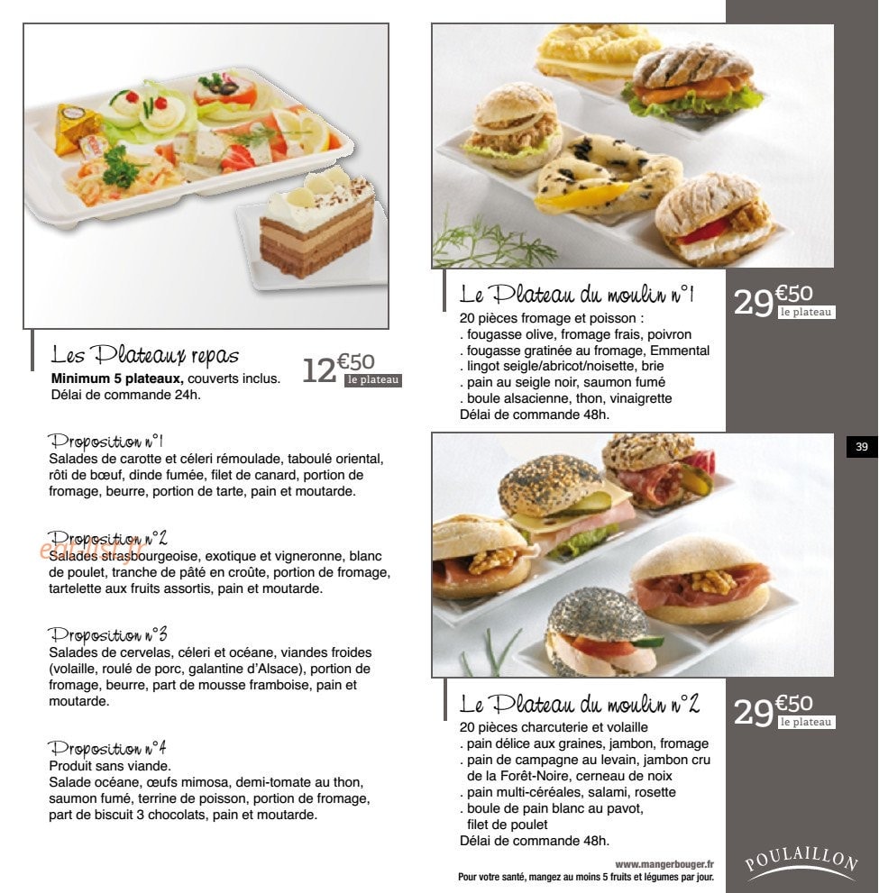 Poulaillon — carte page 38