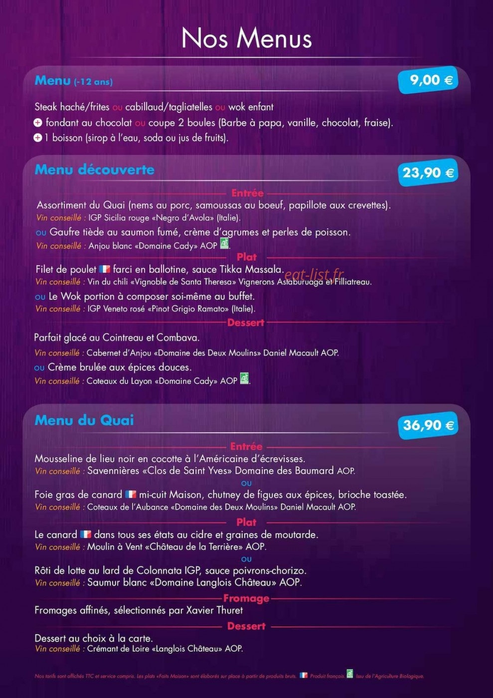 Quai Des Saveurs — carte page 5