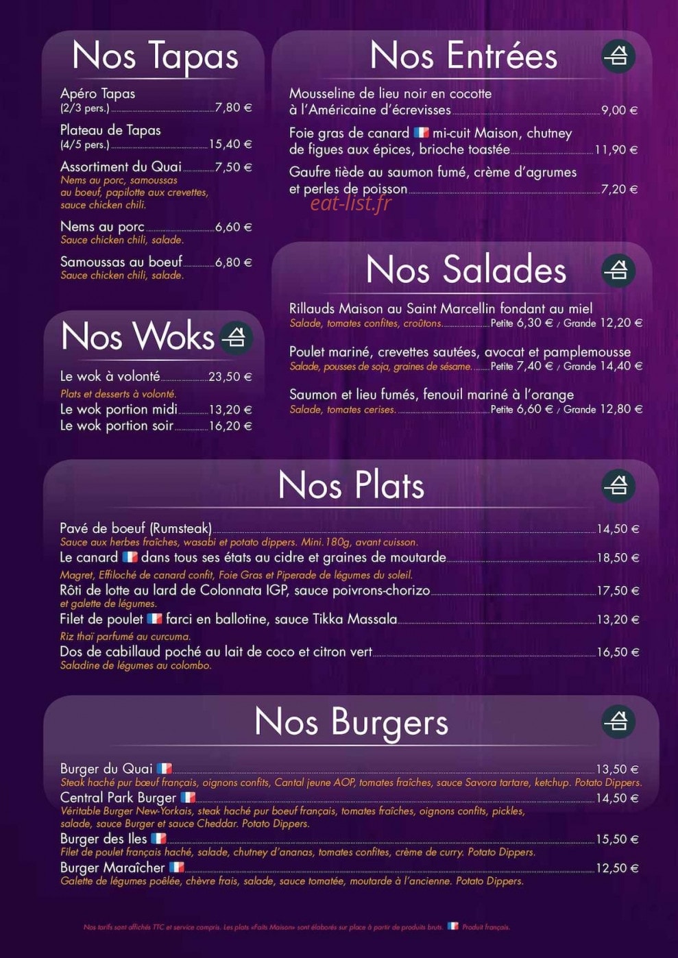 Quai Des Saveurs — carte page 4
