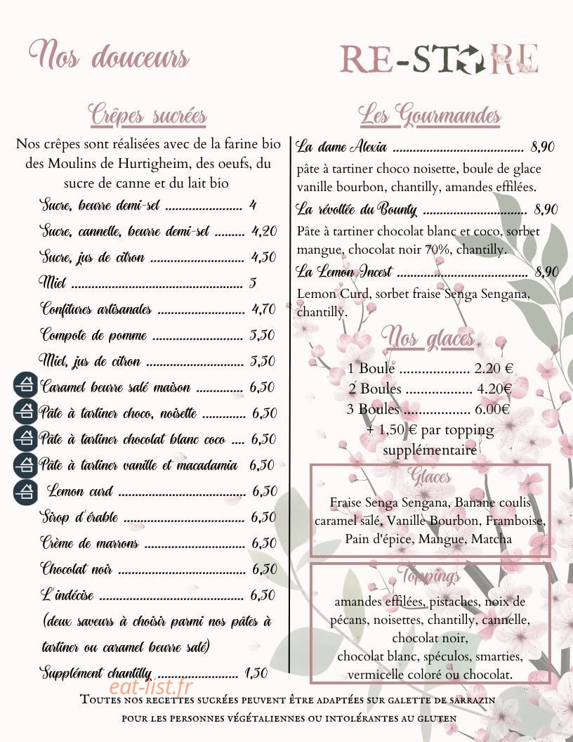 Re-store café — carte page 2