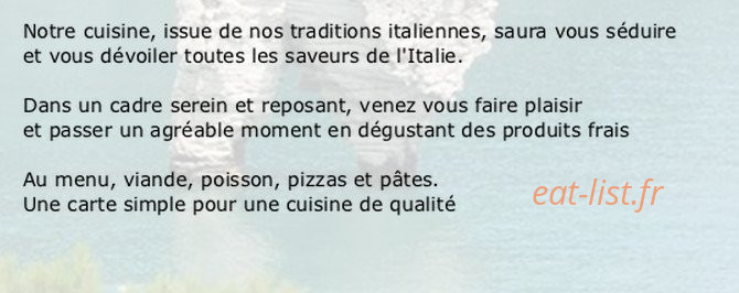Restaurant chez Mario — carte page 1