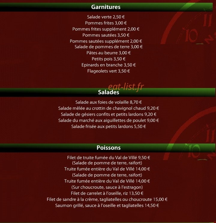 Restaurant de la victoire — carte page 2