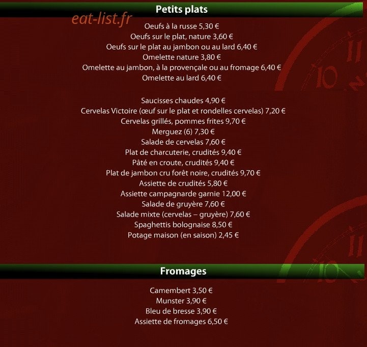 Restaurant de la victoire — carte page 3