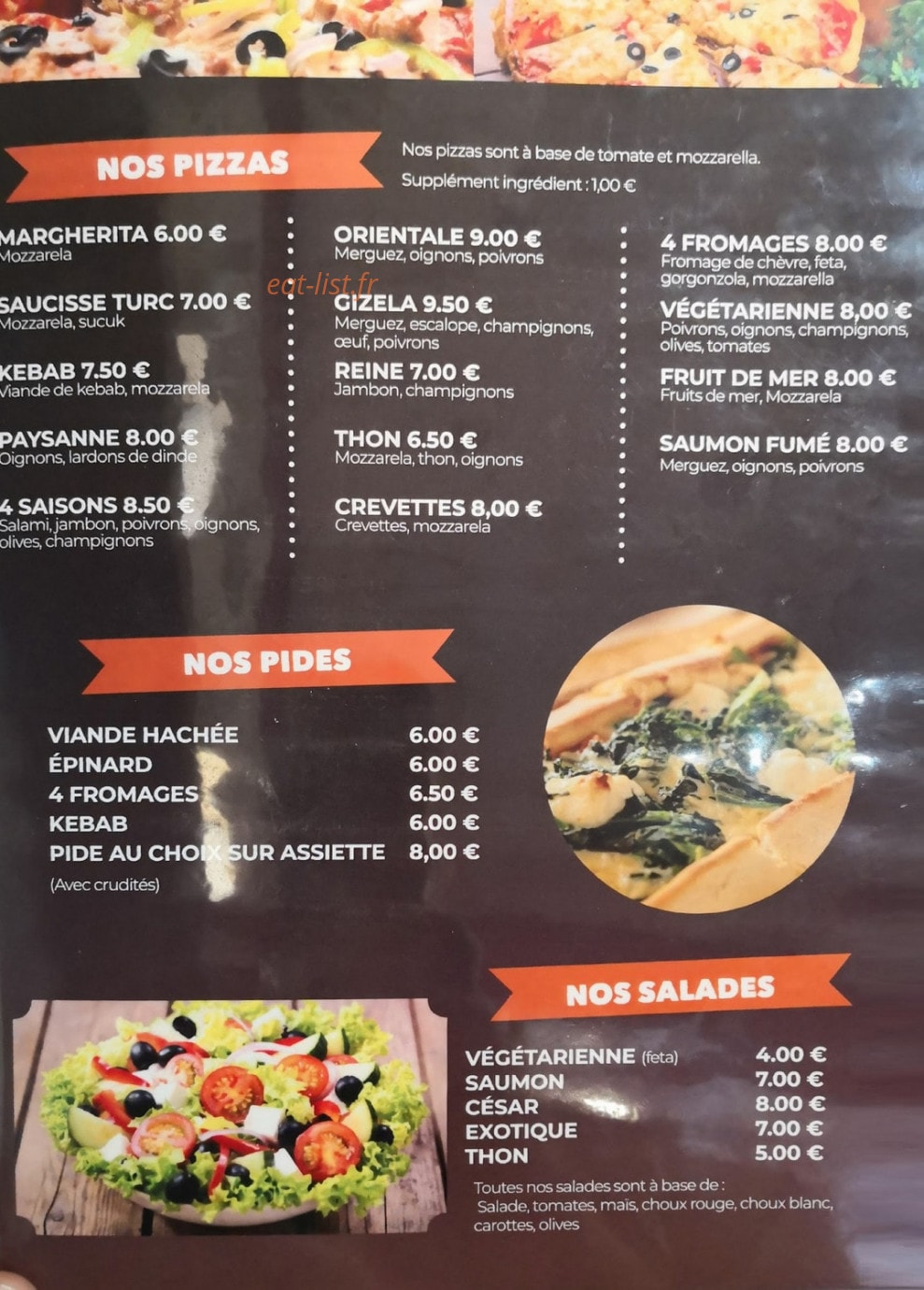 Restaurant Gizela — carte page 2