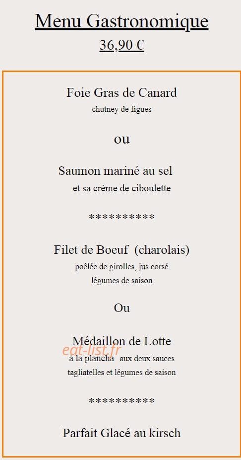 Restaurant Illbourg — carte page 2
