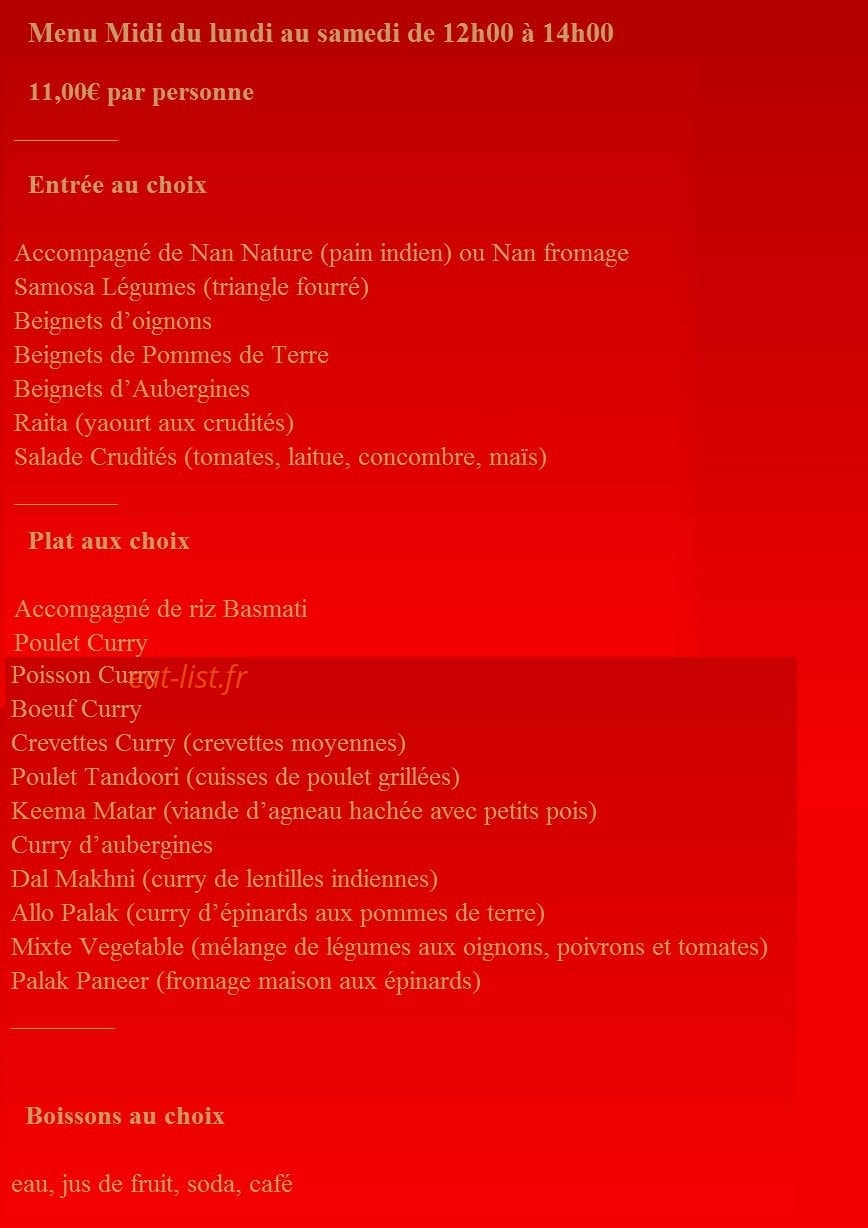 Restaurant kashmir — carte page 14