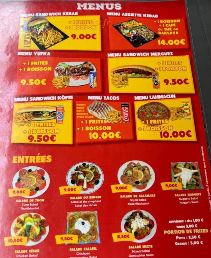 Restaurant Moka — carte page 2