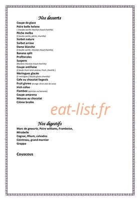 Restaurant Pizzeria La Marmite — carte page 8
