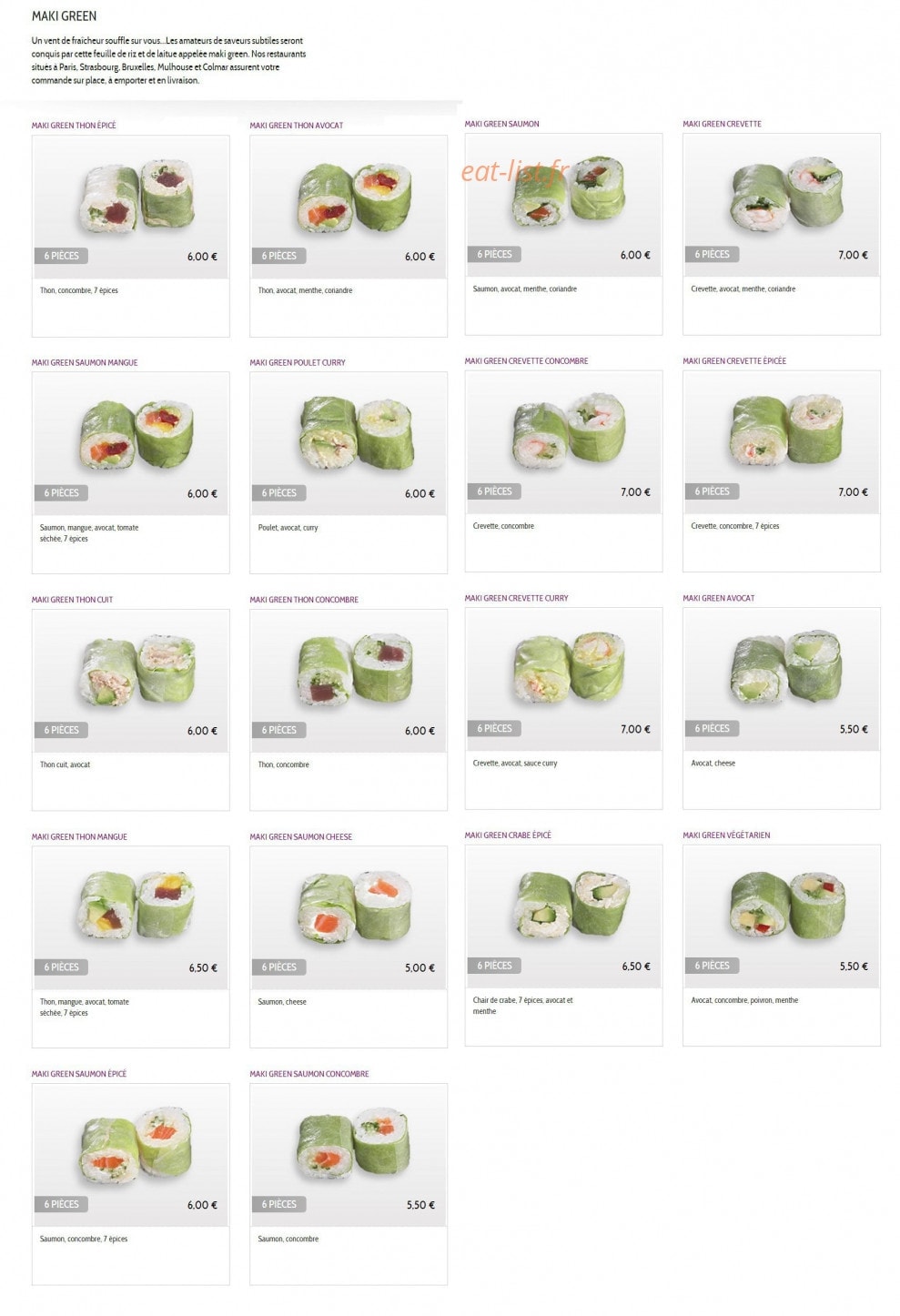 Resto Sushis — carte page 5