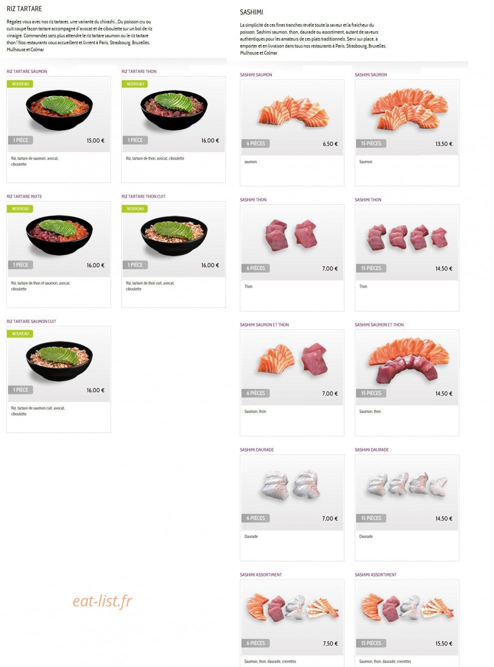 Resto Sushis — carte page 7