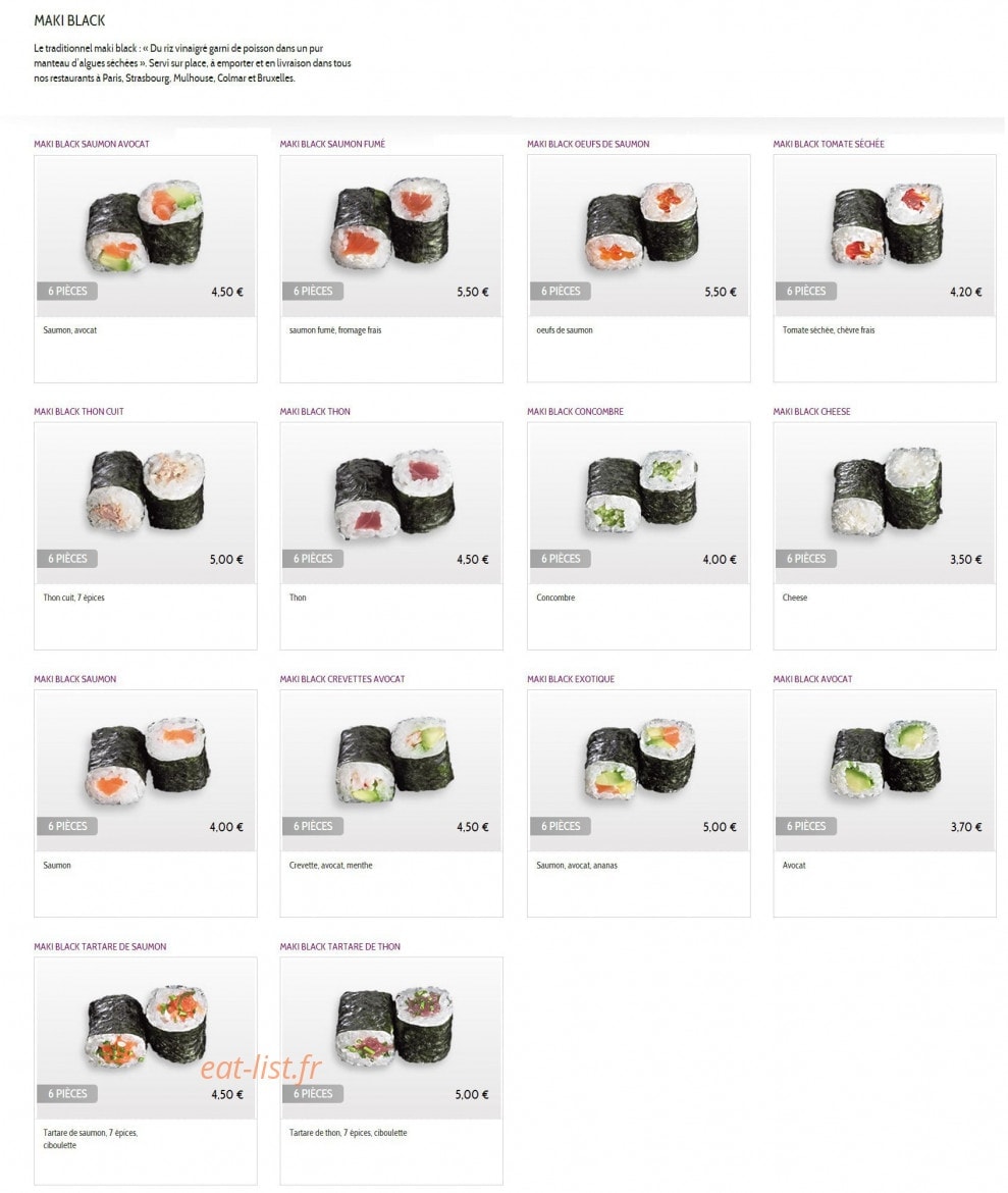 Resto Sushis — carte page 4