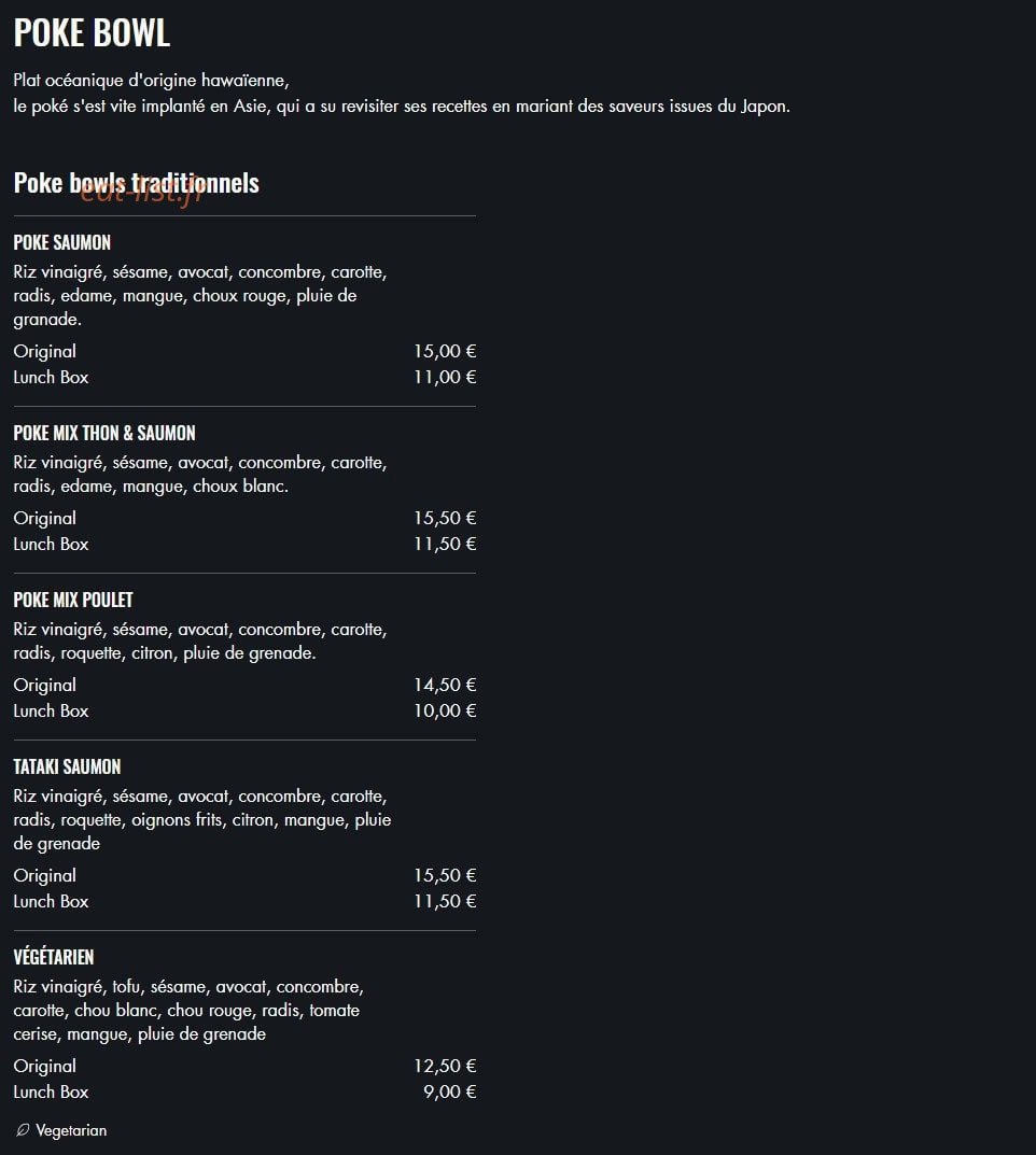 Sakhang Asian Kitchen — carte page 4