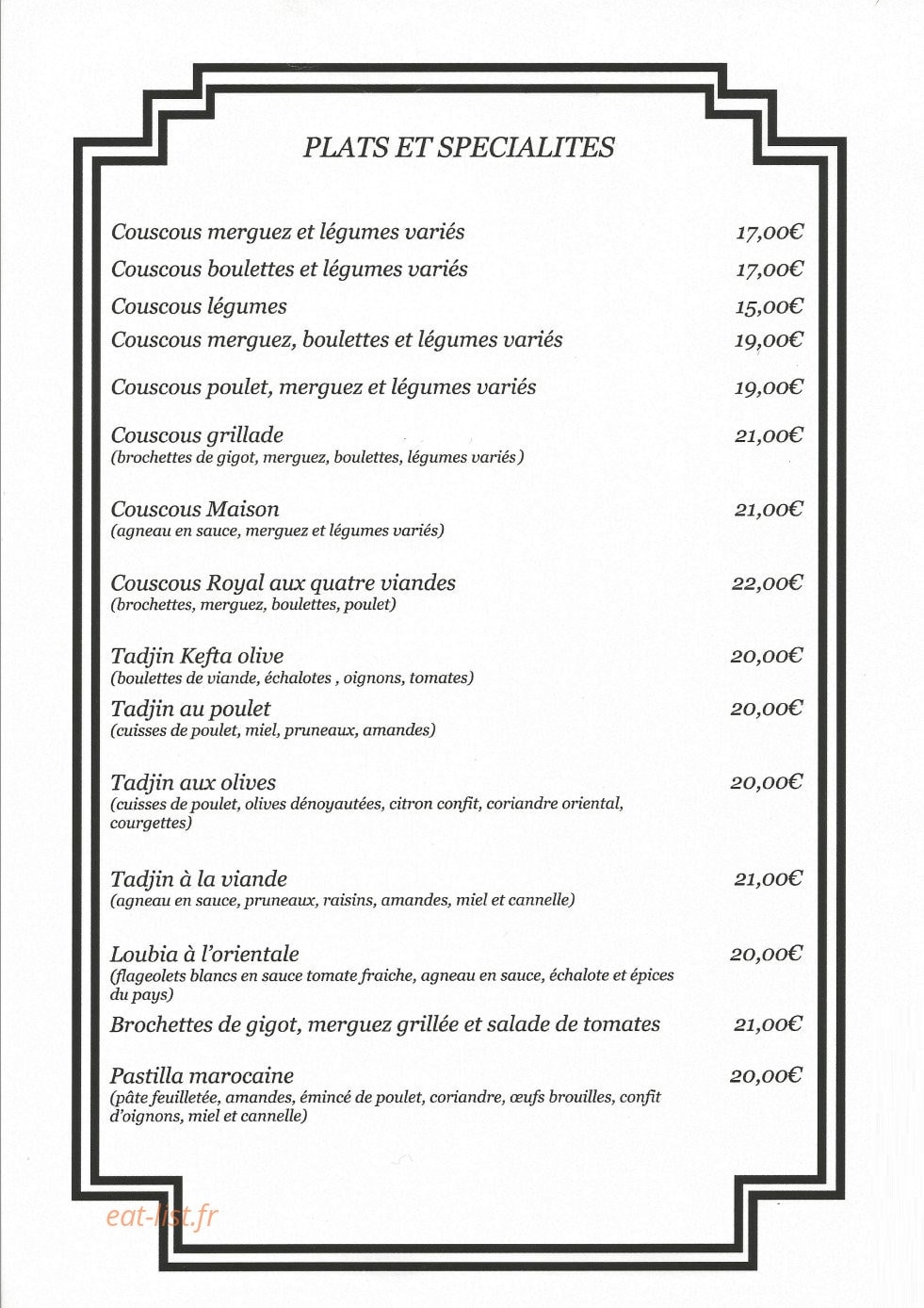 Sheherazade — carte page 2
