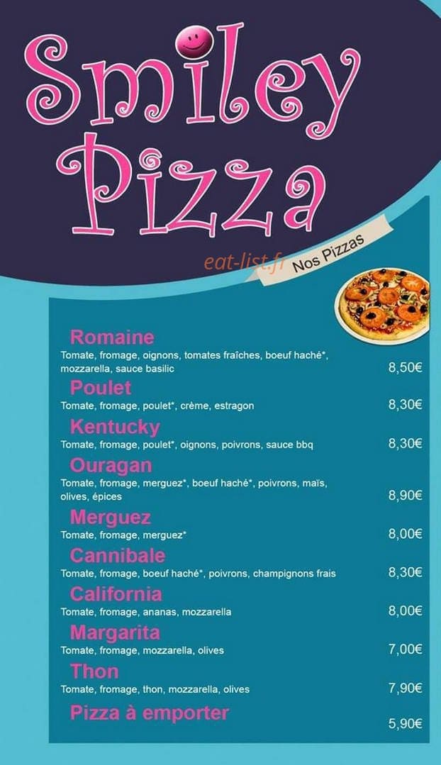 Smiley pizza — carte page 2