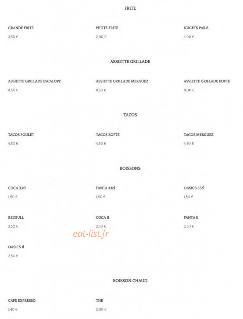 Snack Kusadasi — carte page 2