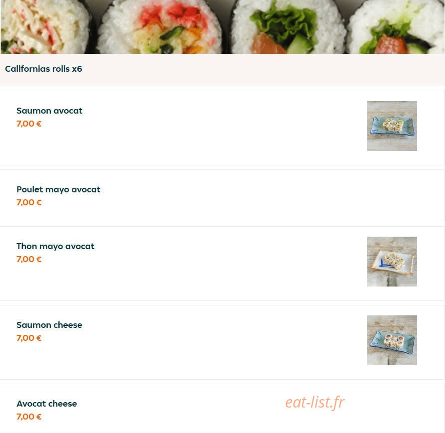 Ssk Sushi — carte page 5