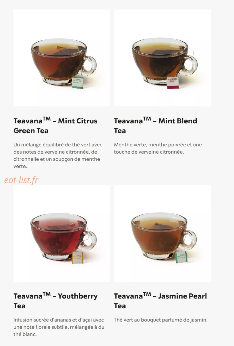 Starbucks Coffee — carte page 30