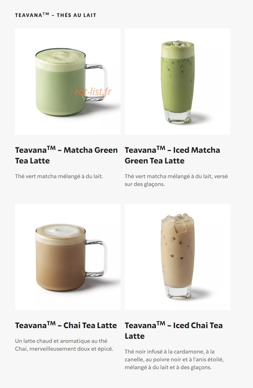 Starbucks Coffee — carte page 27
