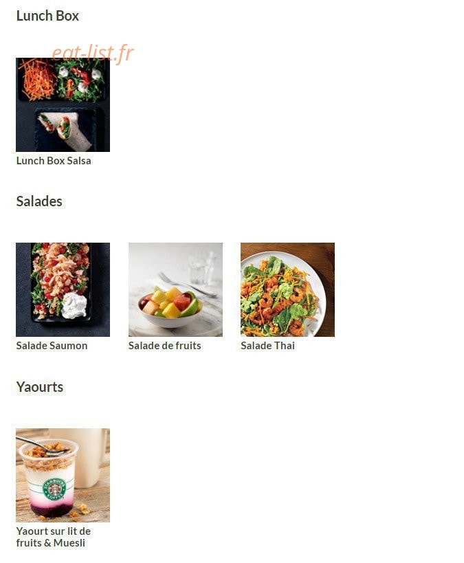 Starbucks Coffee — carte page 6