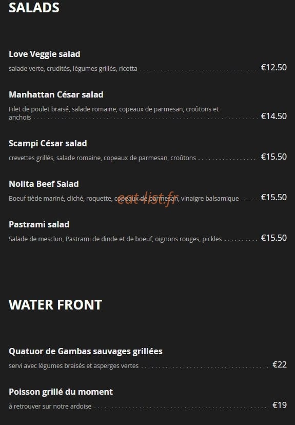 Steakhouse District — carte page 2