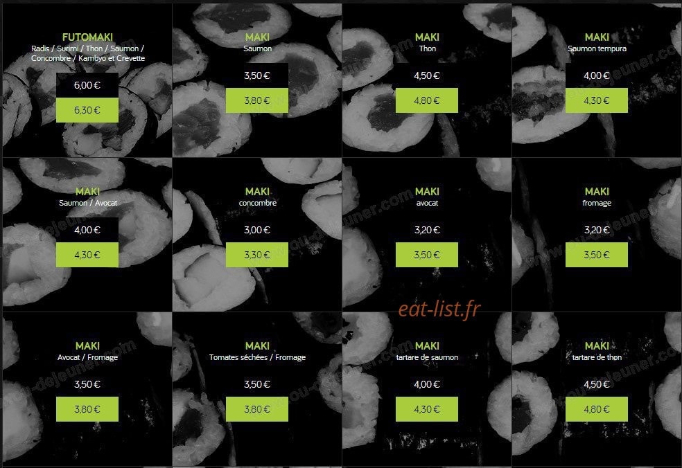 Sugoï Sushi — carte page 5