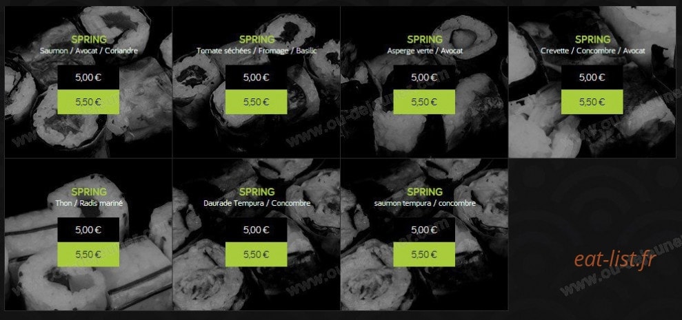 Sugoï Sushi — carte page 9