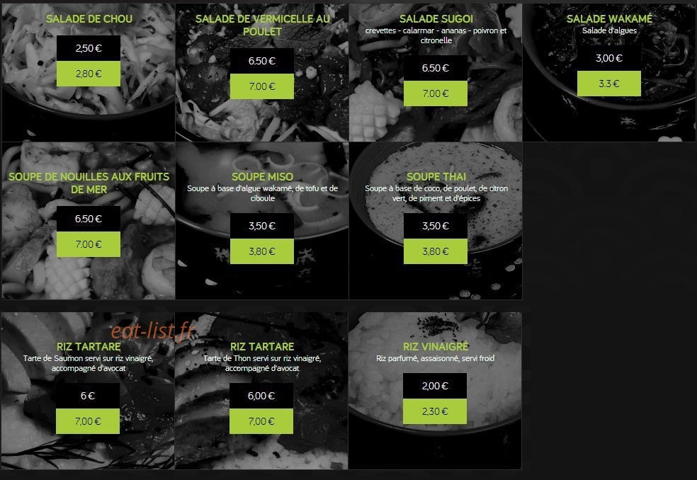 Sugoï Sushi — carte page 2