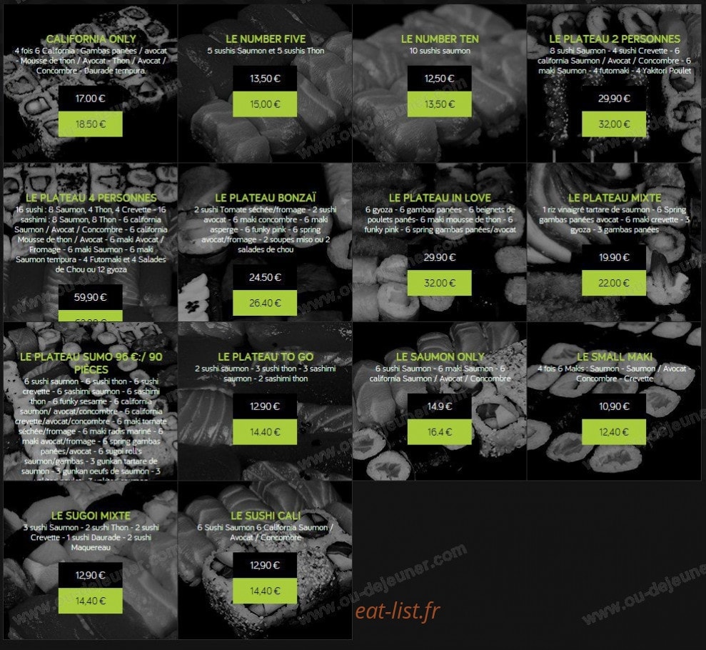 Sugoï Sushi — carte page 14