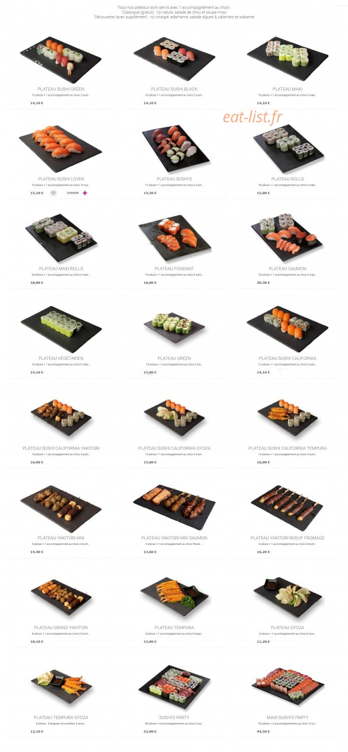 Sushi's — carte page 4