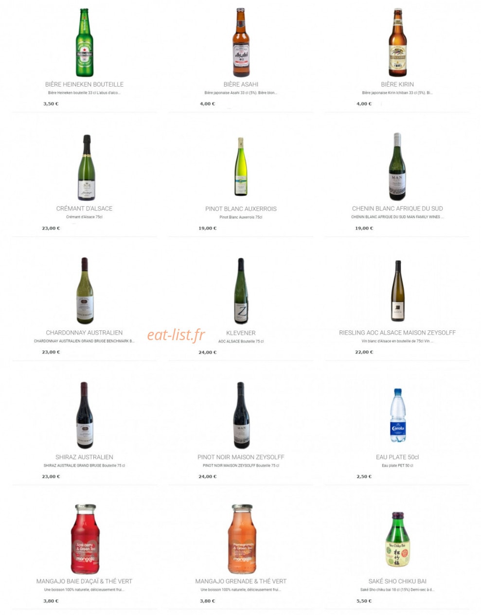 Sushi's — carte page 22